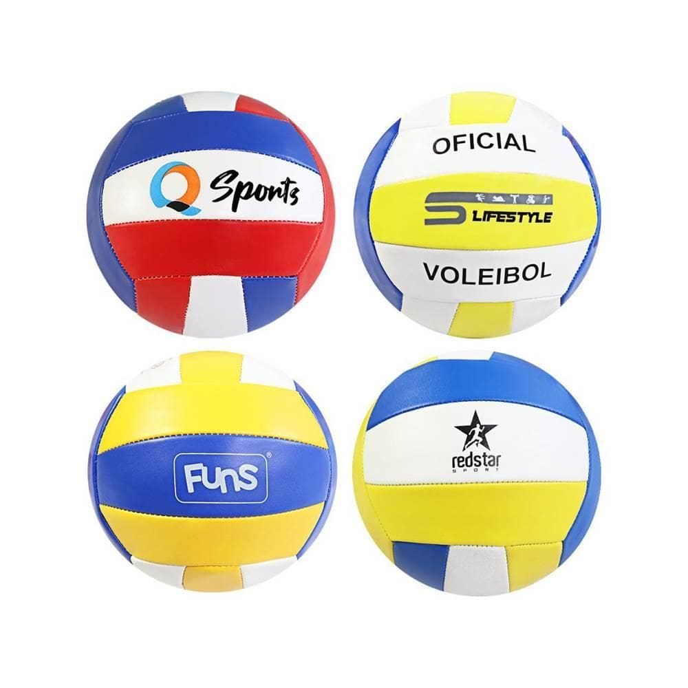 Kit 06 Bola De Vôlei Praia Quadra Tamanho Oficial Resistente