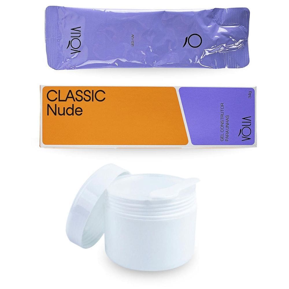 Sachê Refil Gel Classic Nude 34G Vlia + Pote Reutilizável