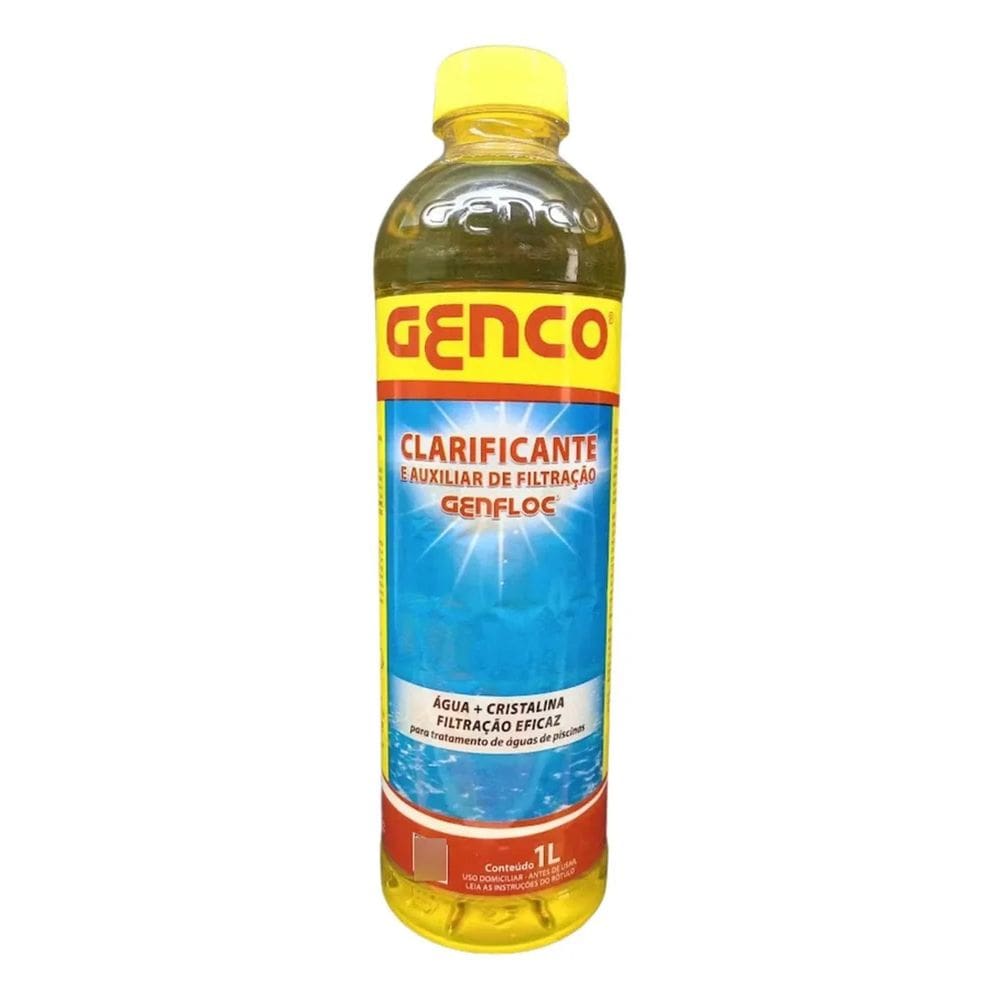 2X Genfloc 1L Para Piscina Clarifica E Auxilia Filtração Gen