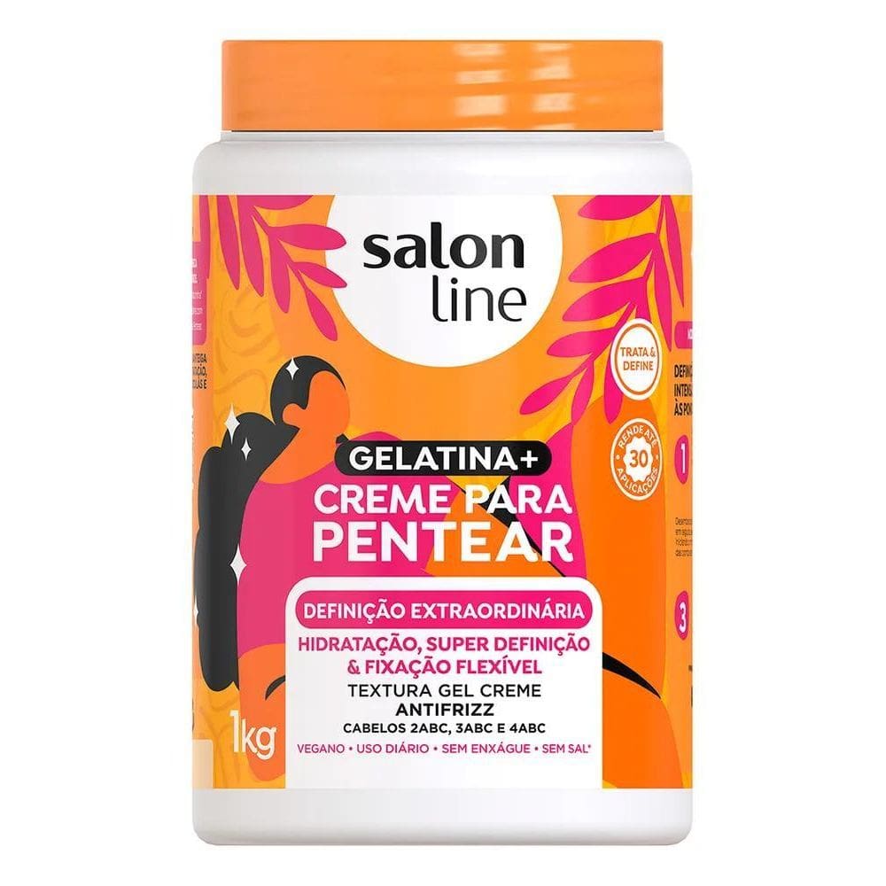 2X Creme De Pentear Definição Extraordinária 1Kg Salon Line