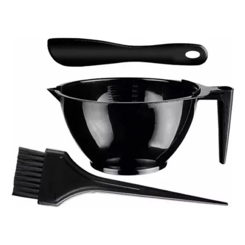 Kit Tintura Pote Cumbuca Pincel Espátula Cabeleireiro
