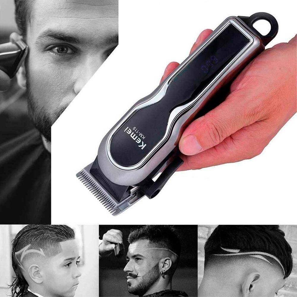 Kit Kemei Cabelo E Barba Recarregável