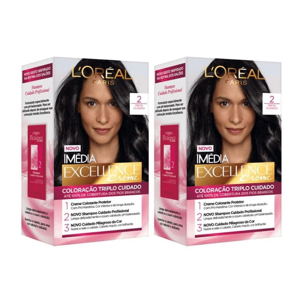 Coloraçao Imedia 2 Preto Classico - Kit Com 2Un