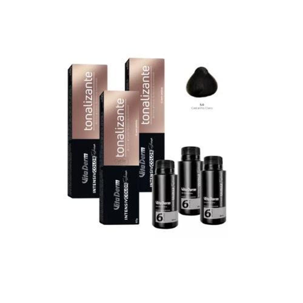 Kit Vita Derm Tonalizante 5.0 + Ox De 6 Volumes