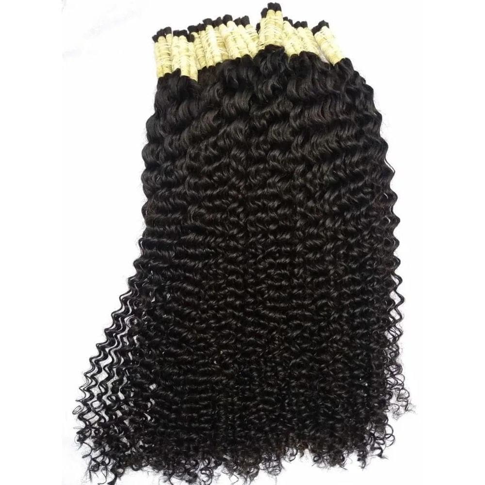 2X Cabelo Humano Cacheado Natural 50-55Cm 50 Gramas Sem Quim