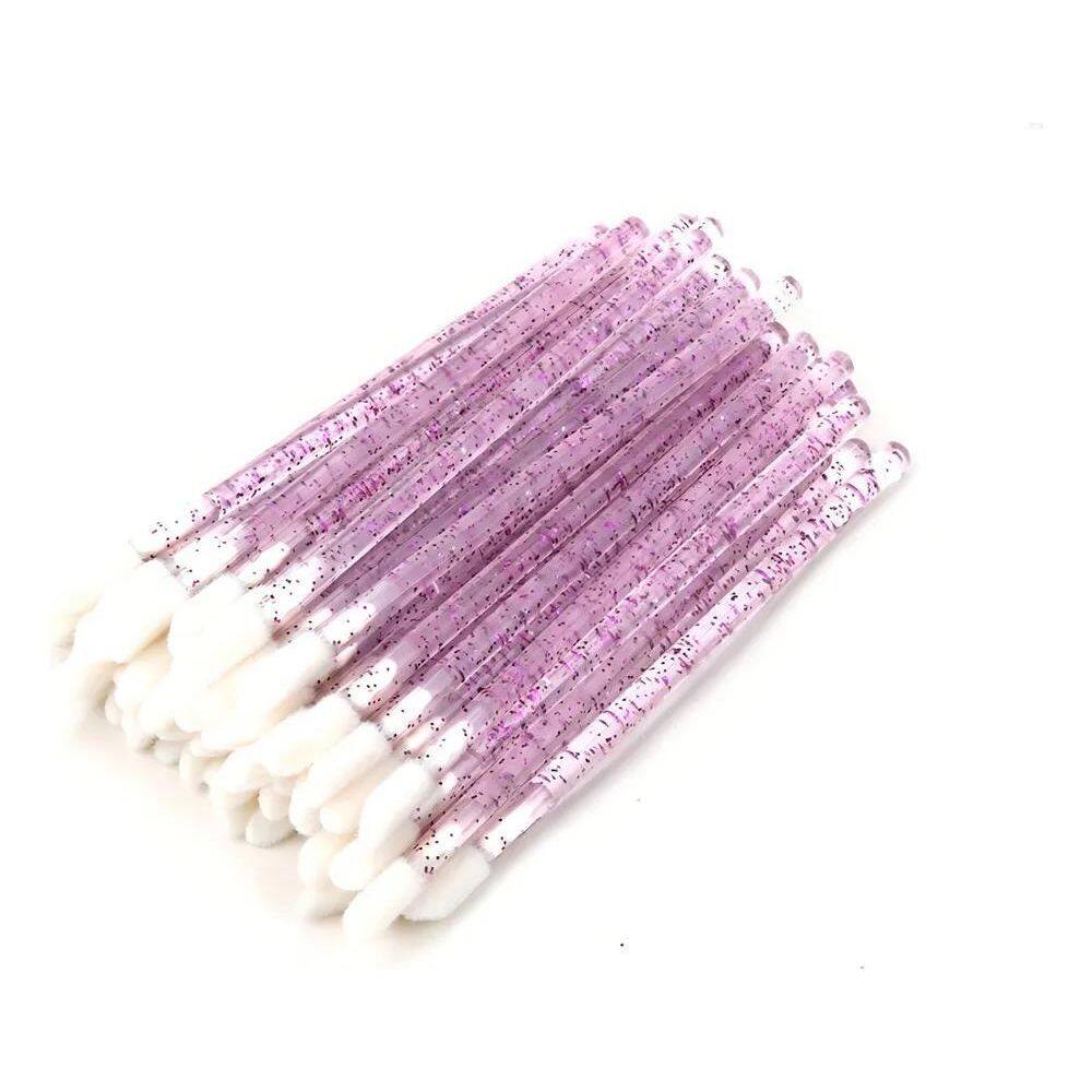 2X 100 Pincel Aplicador Descartável Batom Gloss Limpeza Cíli