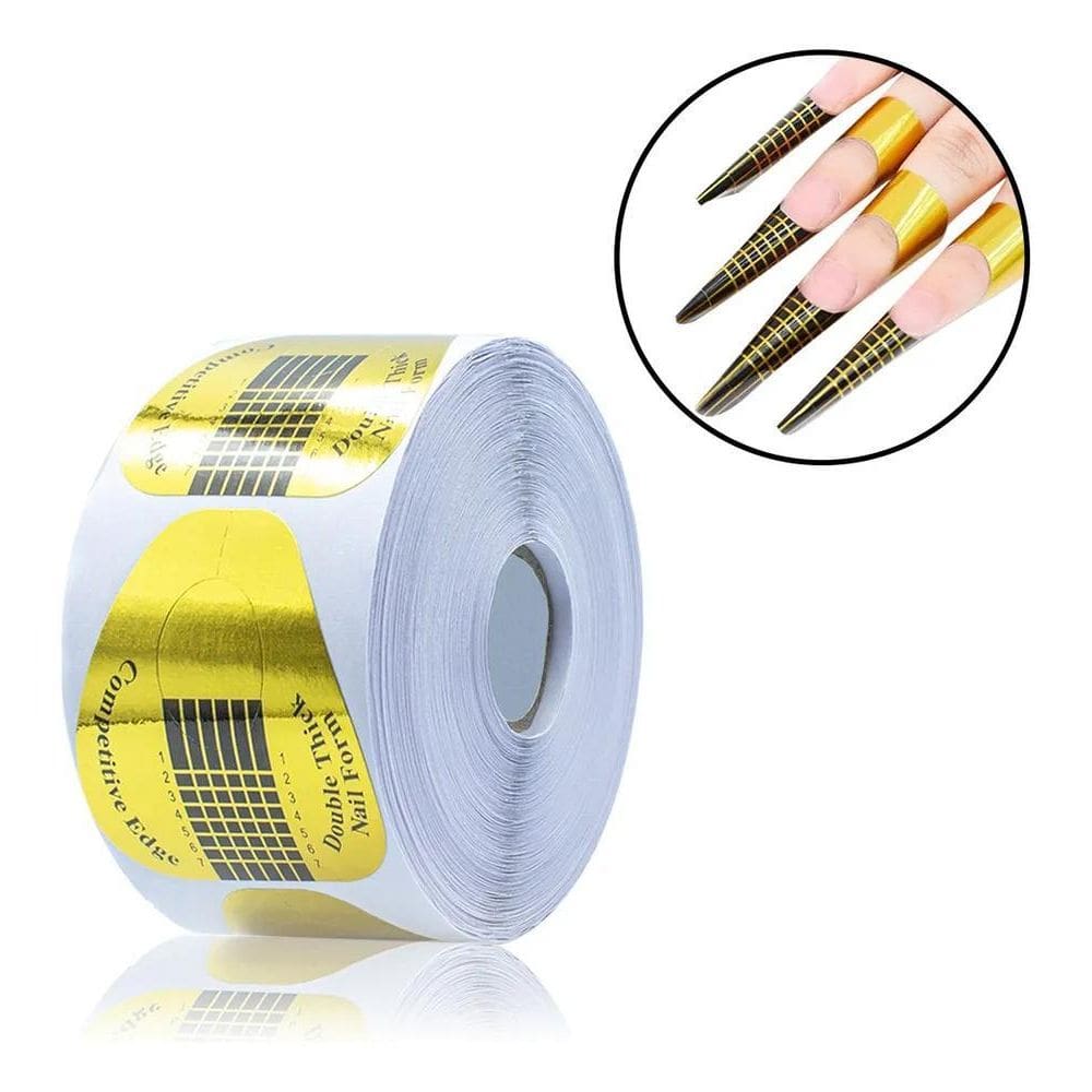 2X 500 Moldes Adesivos Para Unhas De Gel Porcelana Coração