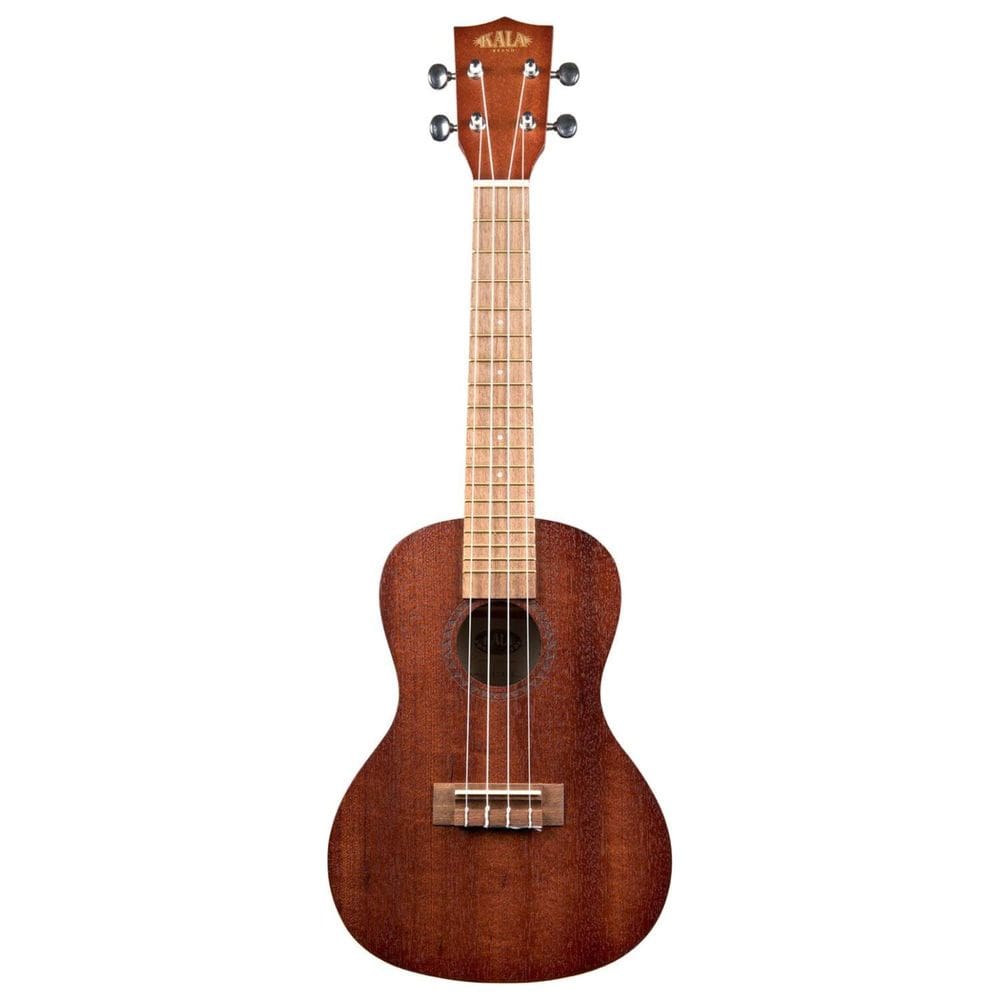 Ukulele Kala Brand Music Co., 4 cordas, mancha de mogno claro