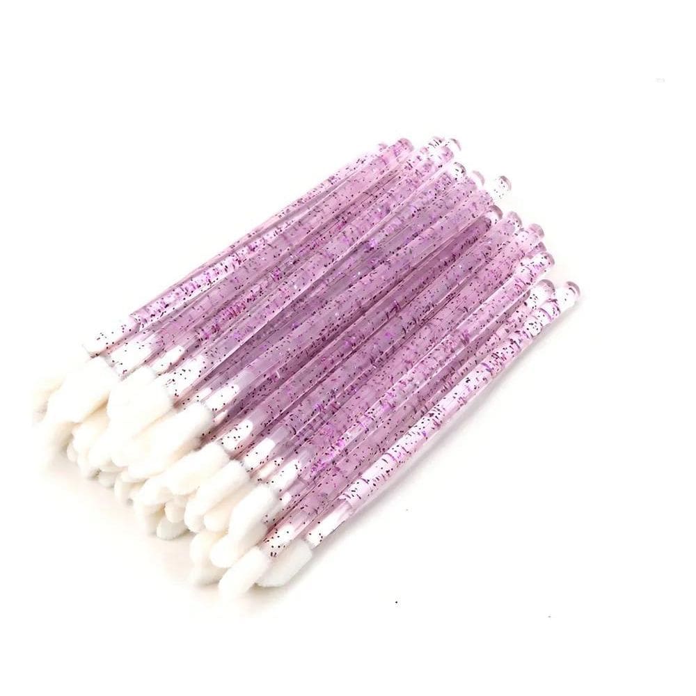 2X 100 Pincel Aplicador Descartável Batom Gloss Limpeza Cíli