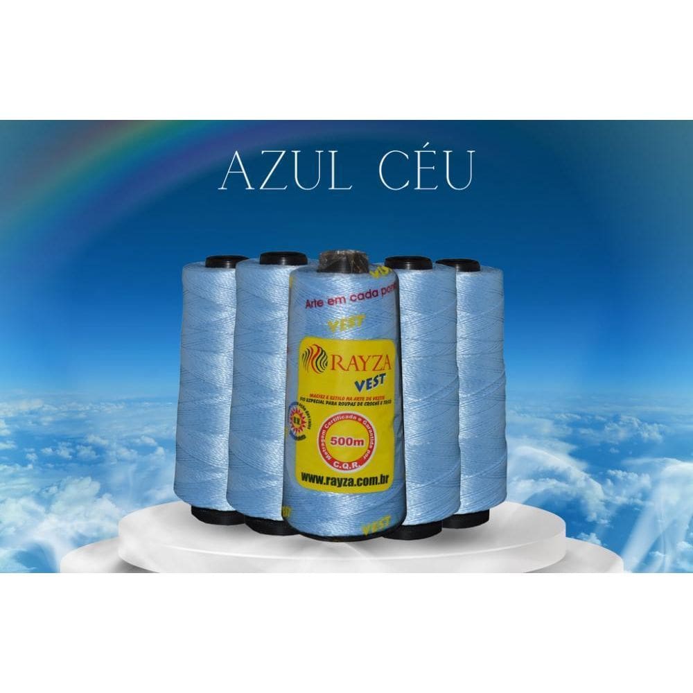 Linha Rayza Vest Resort Grossa 006-Azul Ceu Tex 288 Novidade