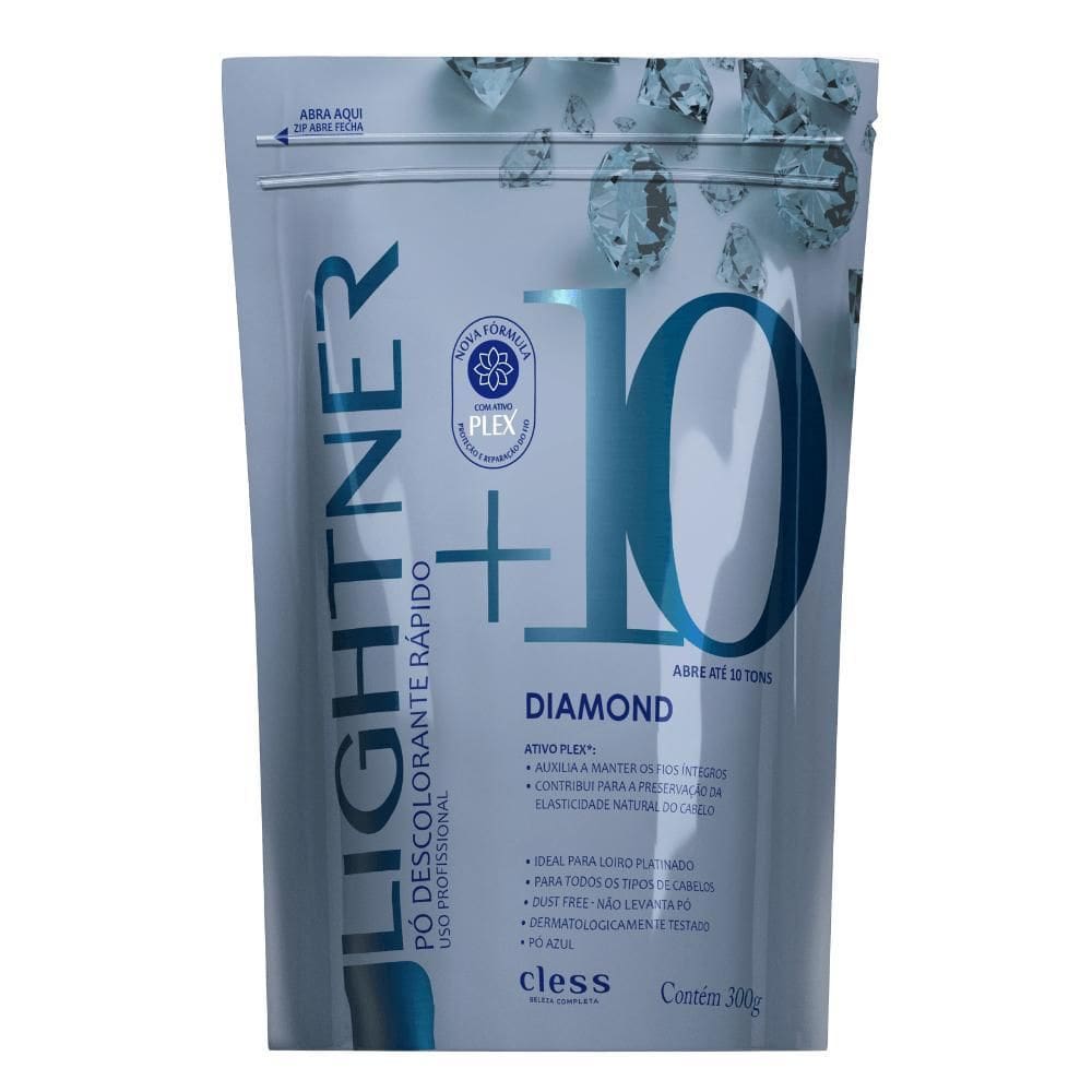 Po Descolorante Capilar Diamond 10 Tons Lightner 300G