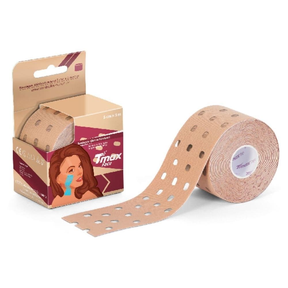 Bandagem Elástica Adesiva Funcional 5Mx5Cm Kinesio Tmax Face