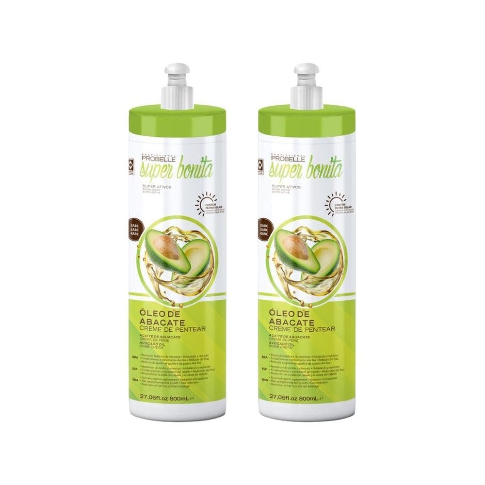 Creme Para Pentear Probelle Super Bonita 800Ml Abacate - 2Un