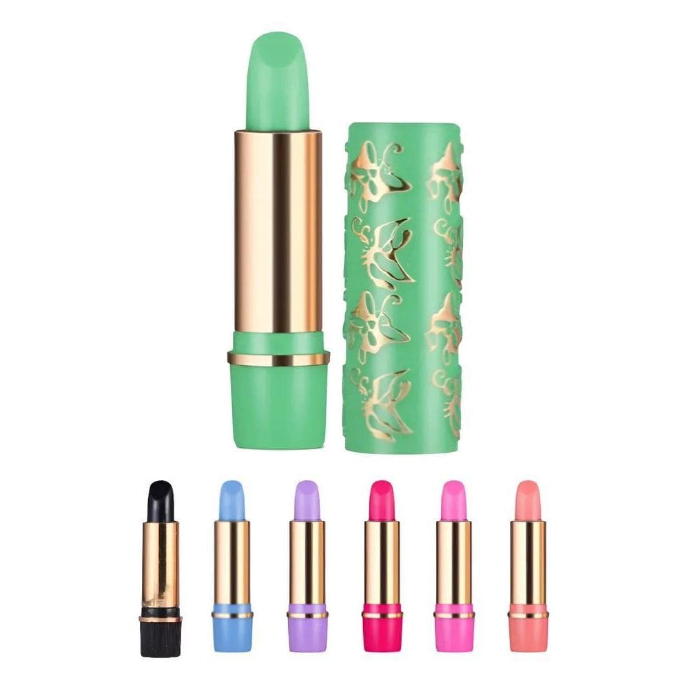 2X Batom Mágico Muda De Cor Verde Da Vovó 24H Bella Femme 1