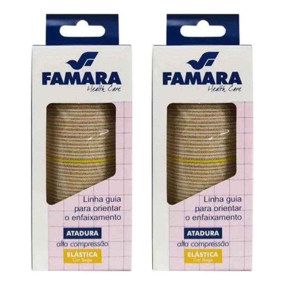 2X Kit 2 Faixas Alta Compressão 15Cm X 1,3M Varizes