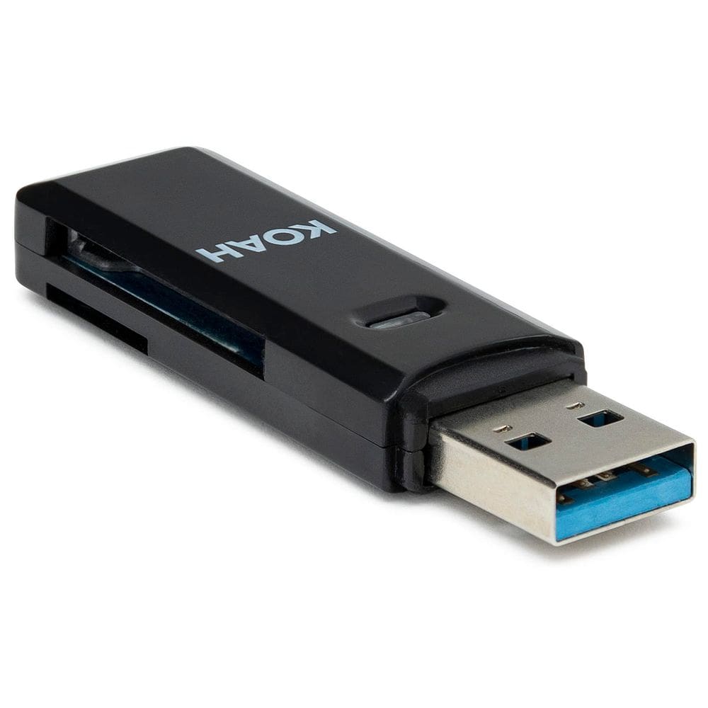 Leitor de cartões de memória Koah Pro 2 em 1 USB 3.0 para SD e Micro SD
