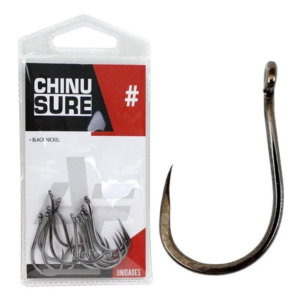 2X Anzol Albatroz Chinu Black Sem Fisga Nº 9 - 13 Peças