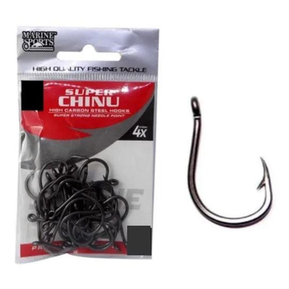 2X Kit C/30 Anzol Marine Sports Super Chinu Strong 08 Preto