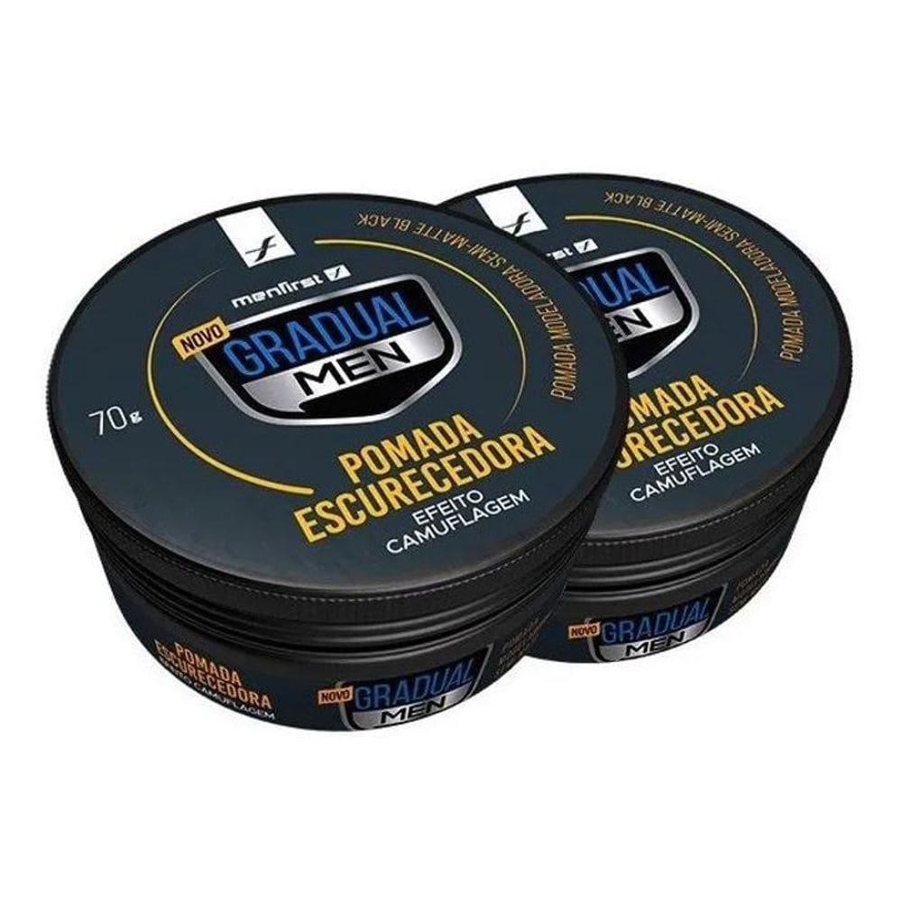 2X Pomada Escurecedora De Cabelo E Barba  2X  Menfirst Origi