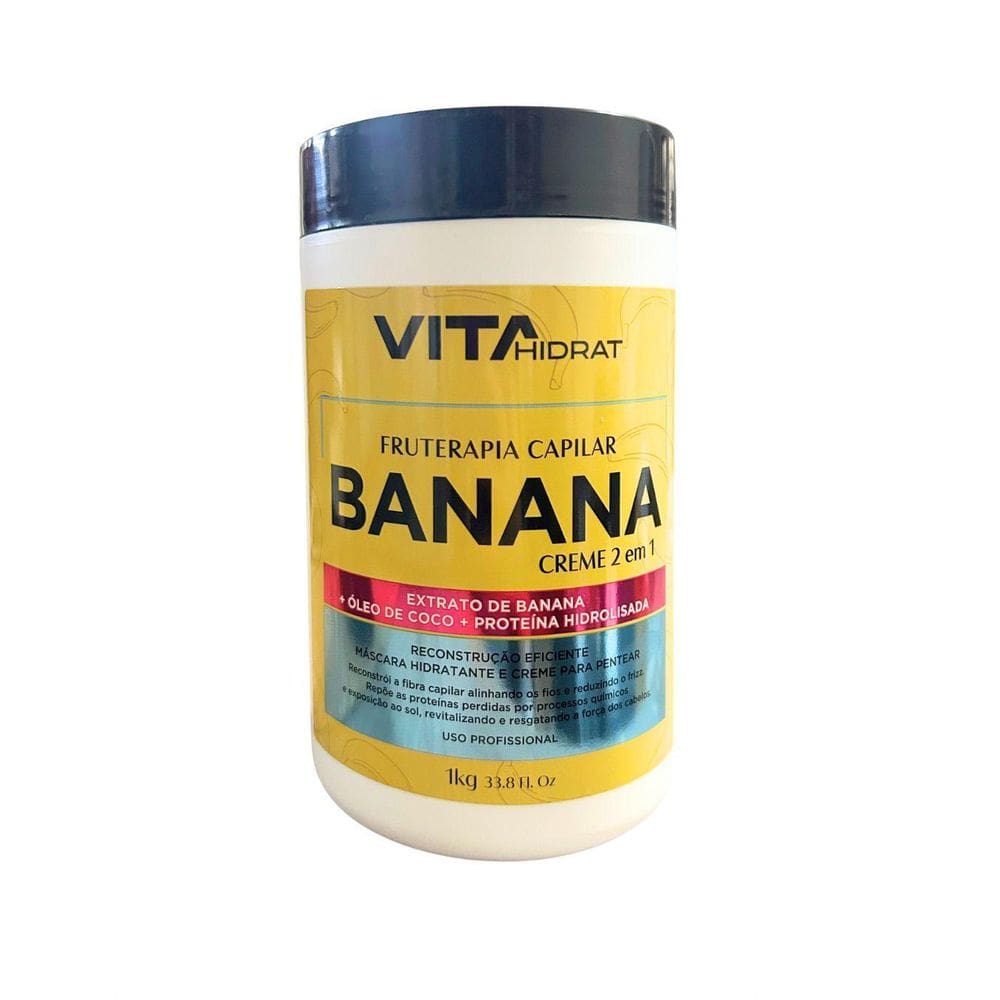 Creme 2 Em 1 Banana Reconstrução Eficiente Vita Hidrat 1kg