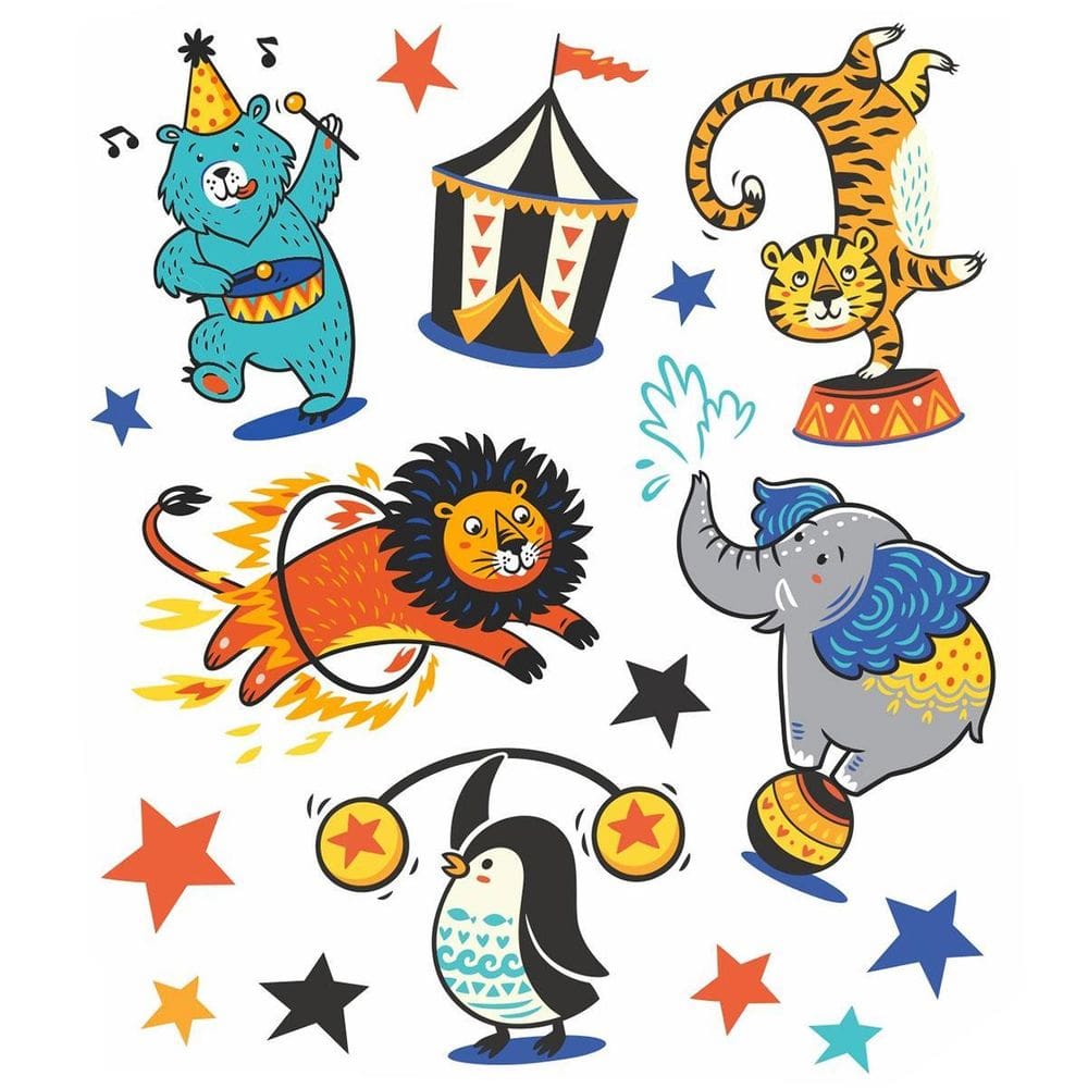 Tatufan Tatuagem Temporária Infantil Divertida Circo