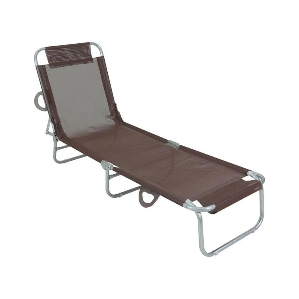 Cadeira Espreguiçadeira Em Alumínio Marrom 414712 Bel