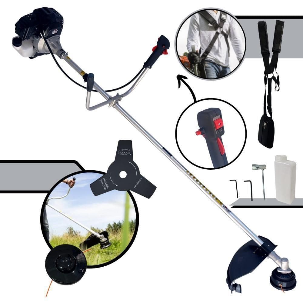 Roçadeira Toyama Rt43lb25a 43cc Com Carretel + Faca 3 Pontas