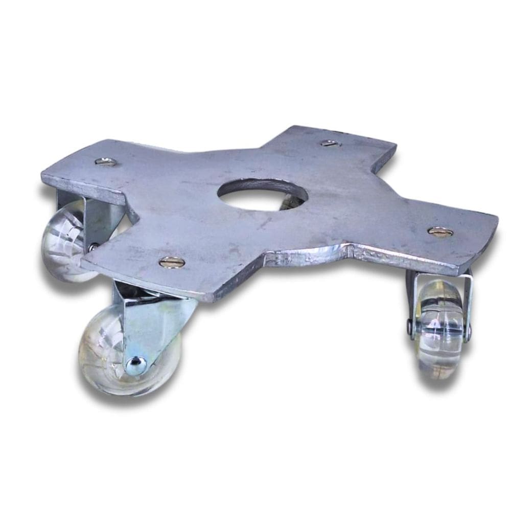 Suporte De Alumínio 4 Rodas (25cm) Cinza ALPE E ARITANA