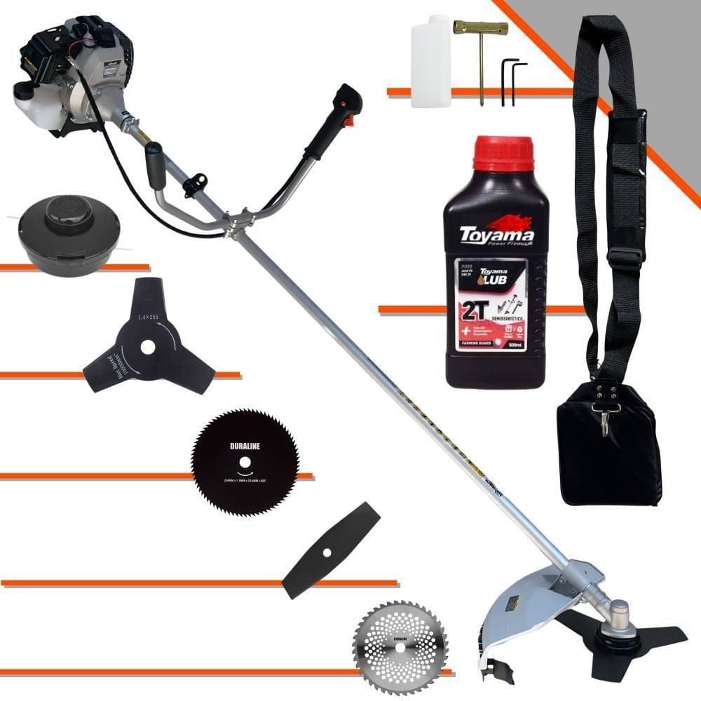 Roçadeira Lateral Toyama Tbc43h 43cc 5 Em 1 + Óleo Toyama 2t