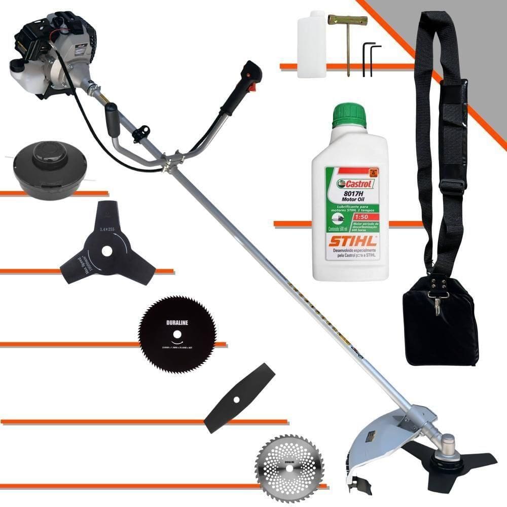 Roçadeira Toyama Tbc43h 43cc 5 Opções De Corte + Óleo Stihl