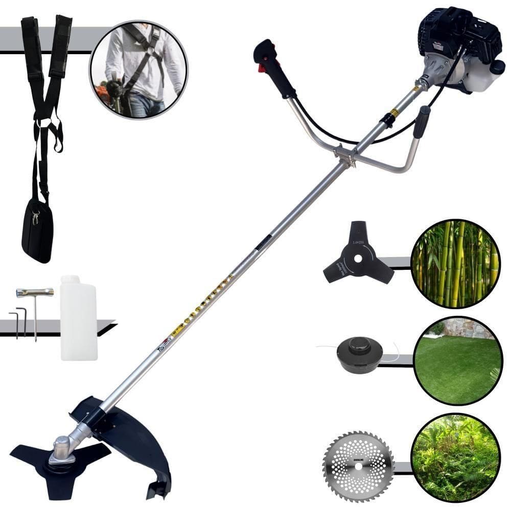 Roçadeira À Gasolina Toyama Rt43lb25a + Faca 40 Dentes Vídea