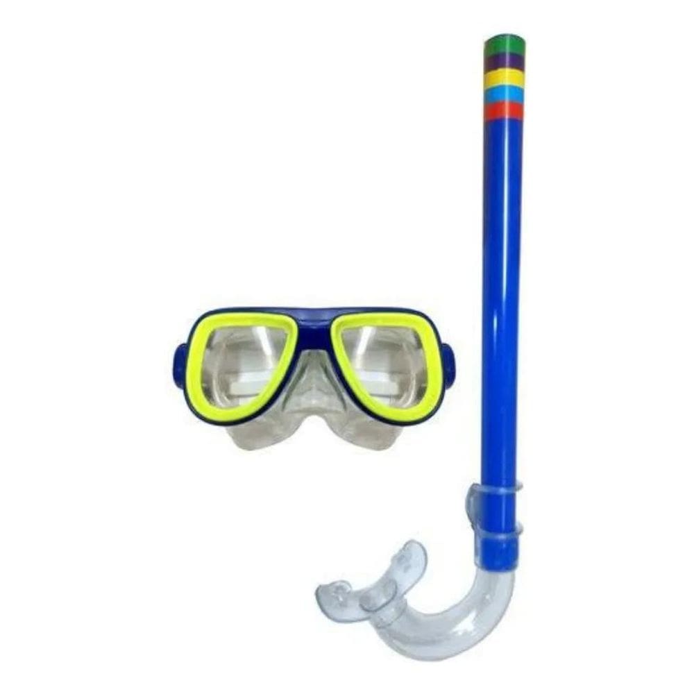 2X Óculos Mergulho Snorkel Infantil Juvenil Silicone Natação