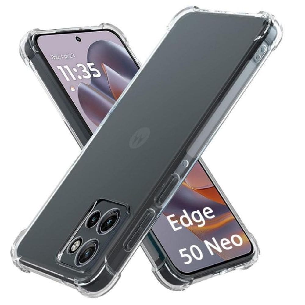 Capa Em Gel Air Cushion Para Moto Edge 50 Neo - Transparente