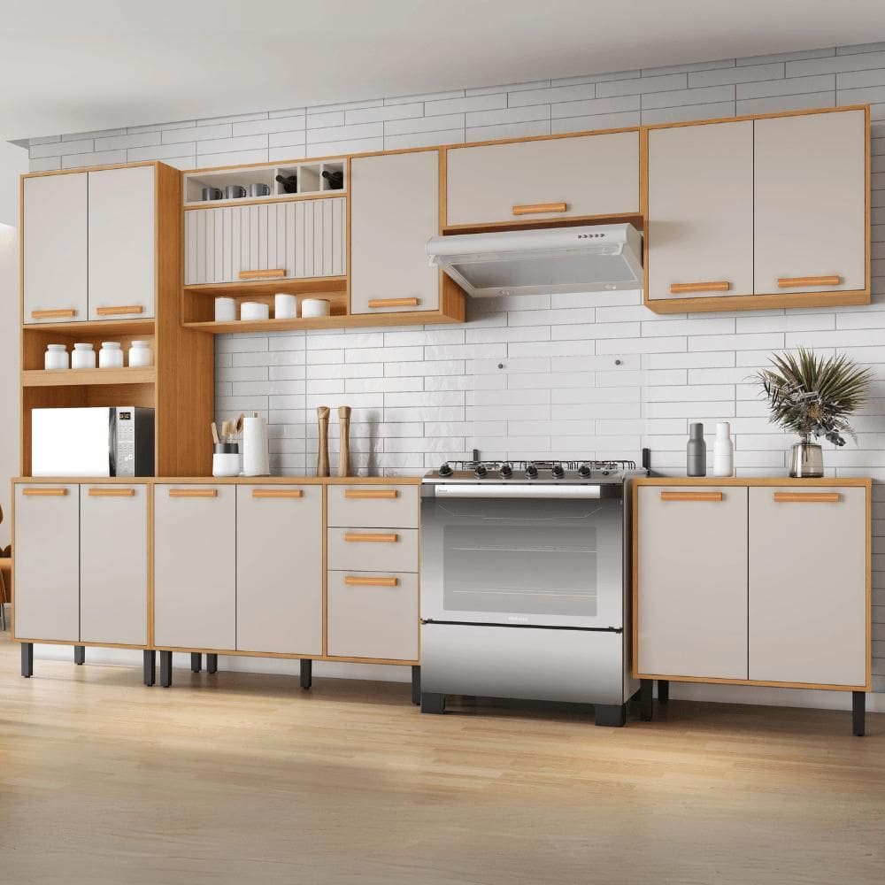 Cozinha Completa Nápoles 6 Peças Off White