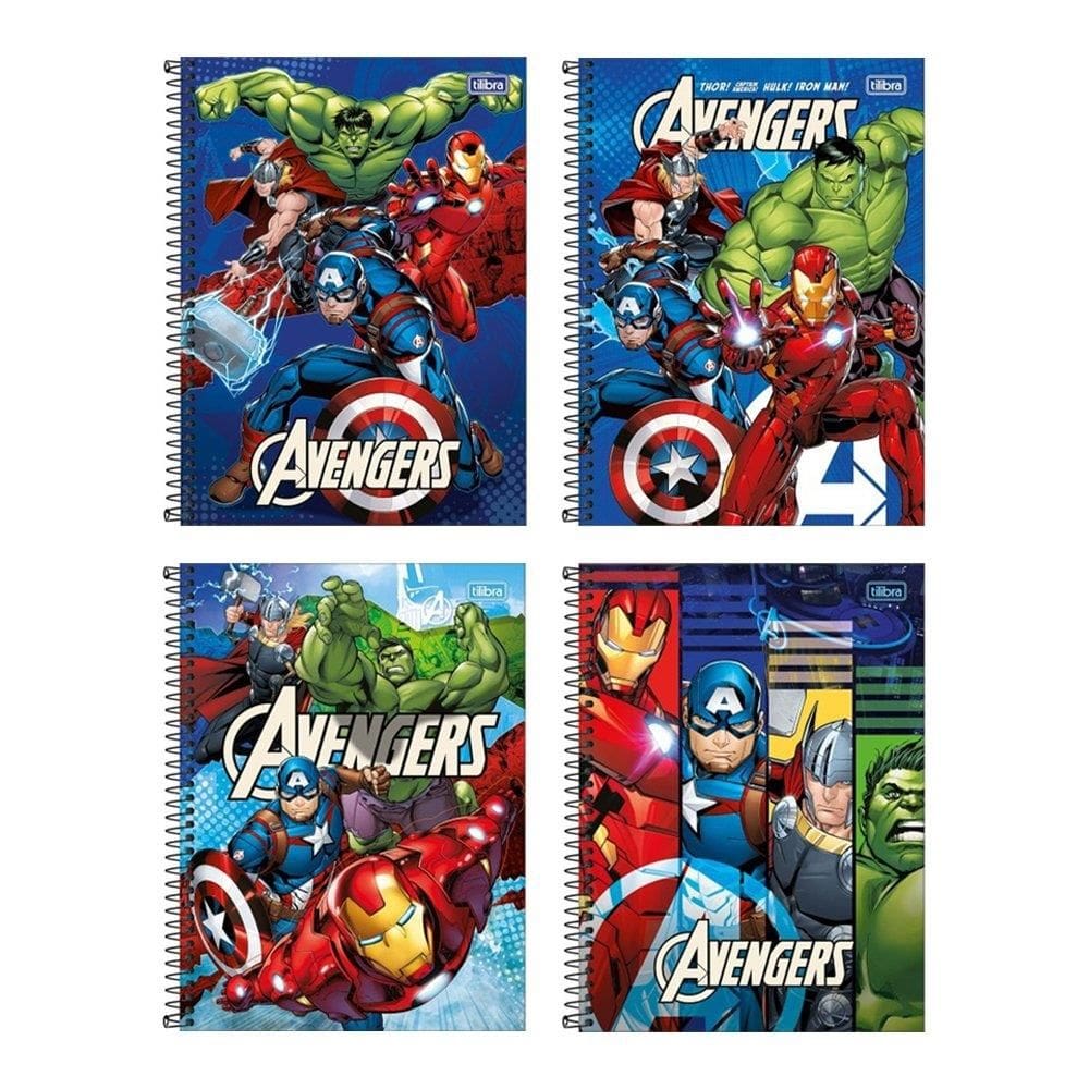 Cad.Espiral Univ.C.Dura 10M Tilibra Avengers Fit 4X160fls