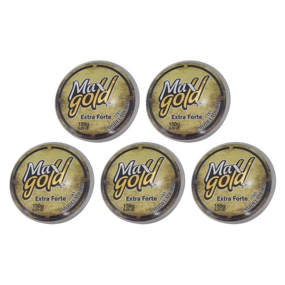 Cera Capilar Maxgold Modeladora Extra Forte 150G - Kit C/5Un