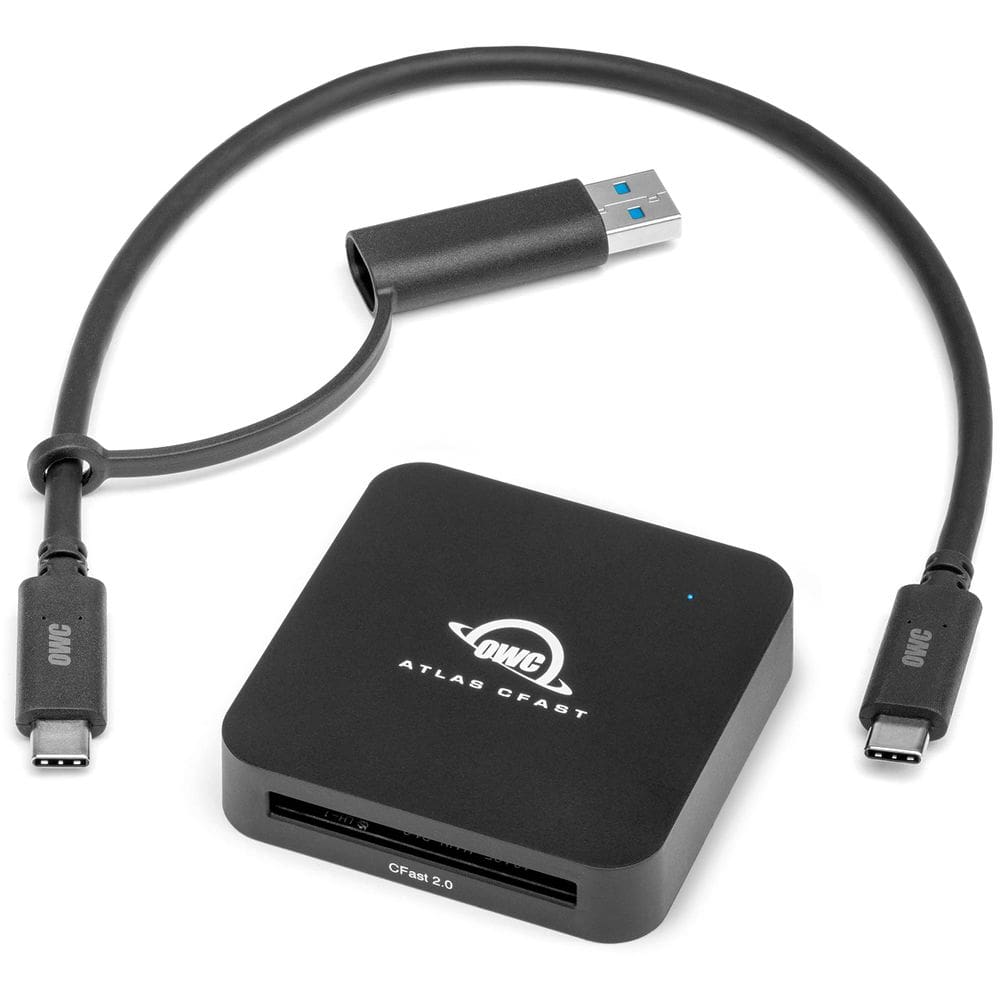 Leitor de cartão CFast OWC Atlas com cabo USB-C e USB-A