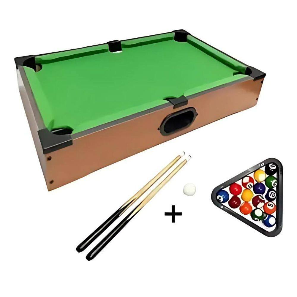 Mini Sinuca Crianças - Mesa De Bilhar Completa E Portátil