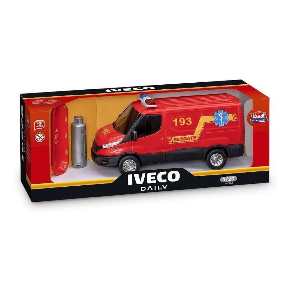 Carrinho Brinquedo Van Iveco Daily Resgate Bombeiros Usual