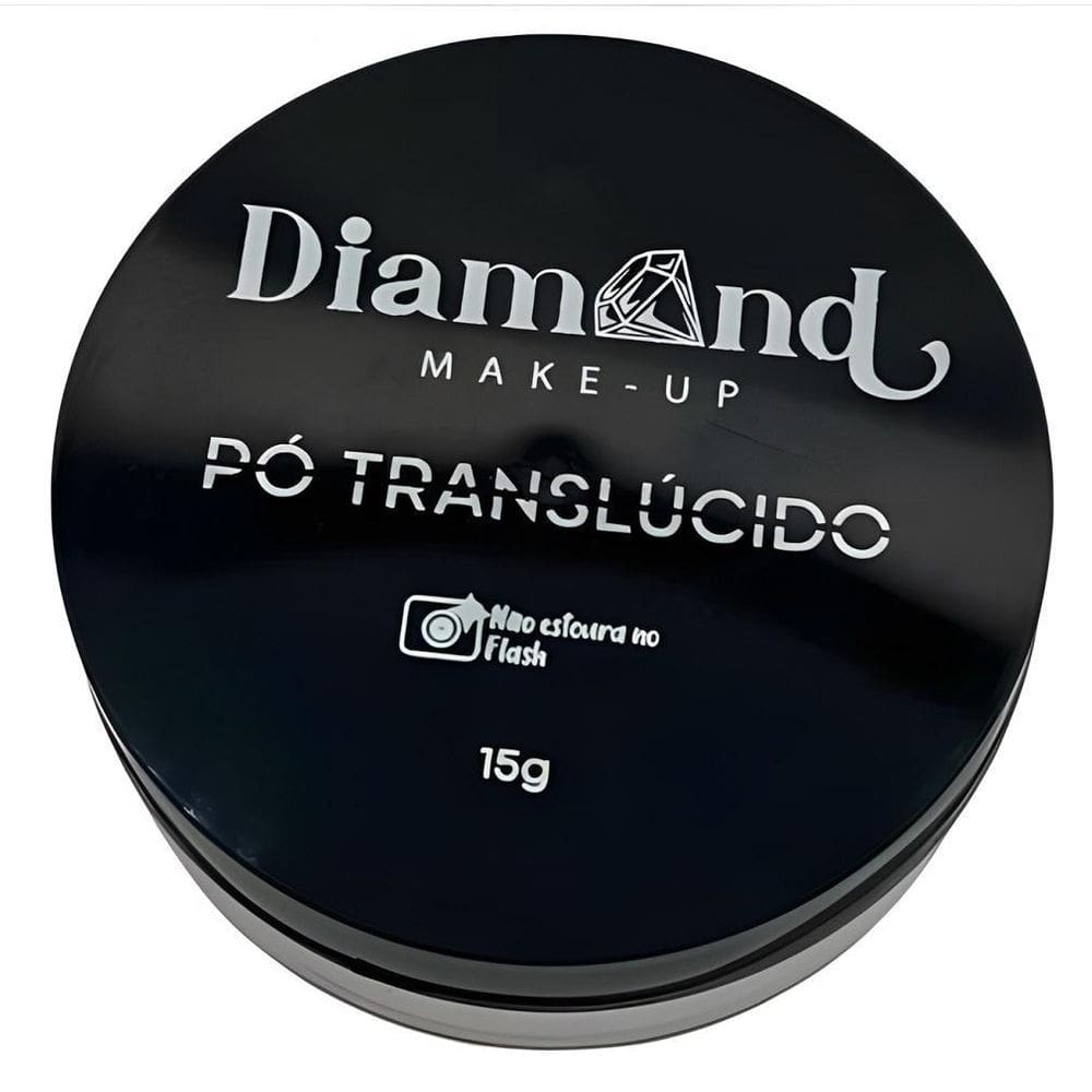 Pó Solto Facial Translucido Diamond Make-Up 15G Leve Natural