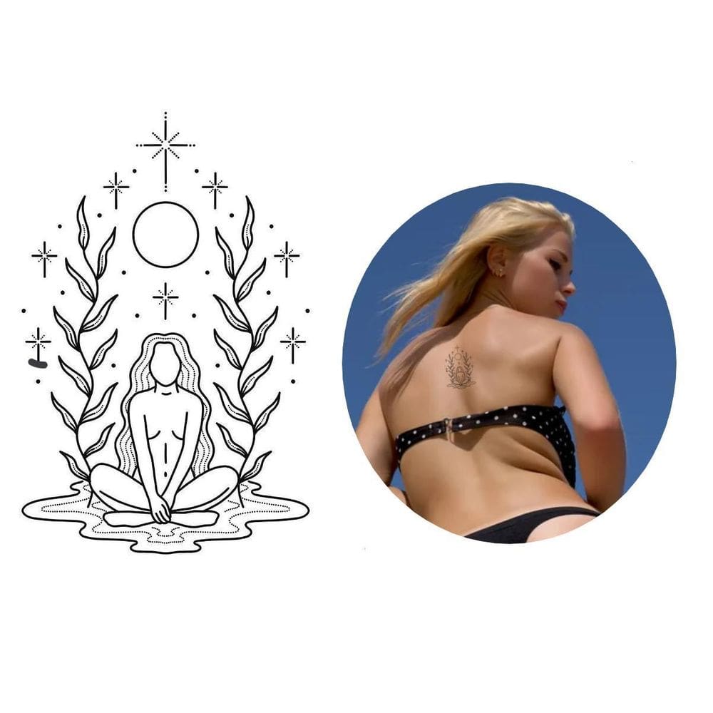 Tatuagem Temporária Iemanjá Mar Crença Religiosa