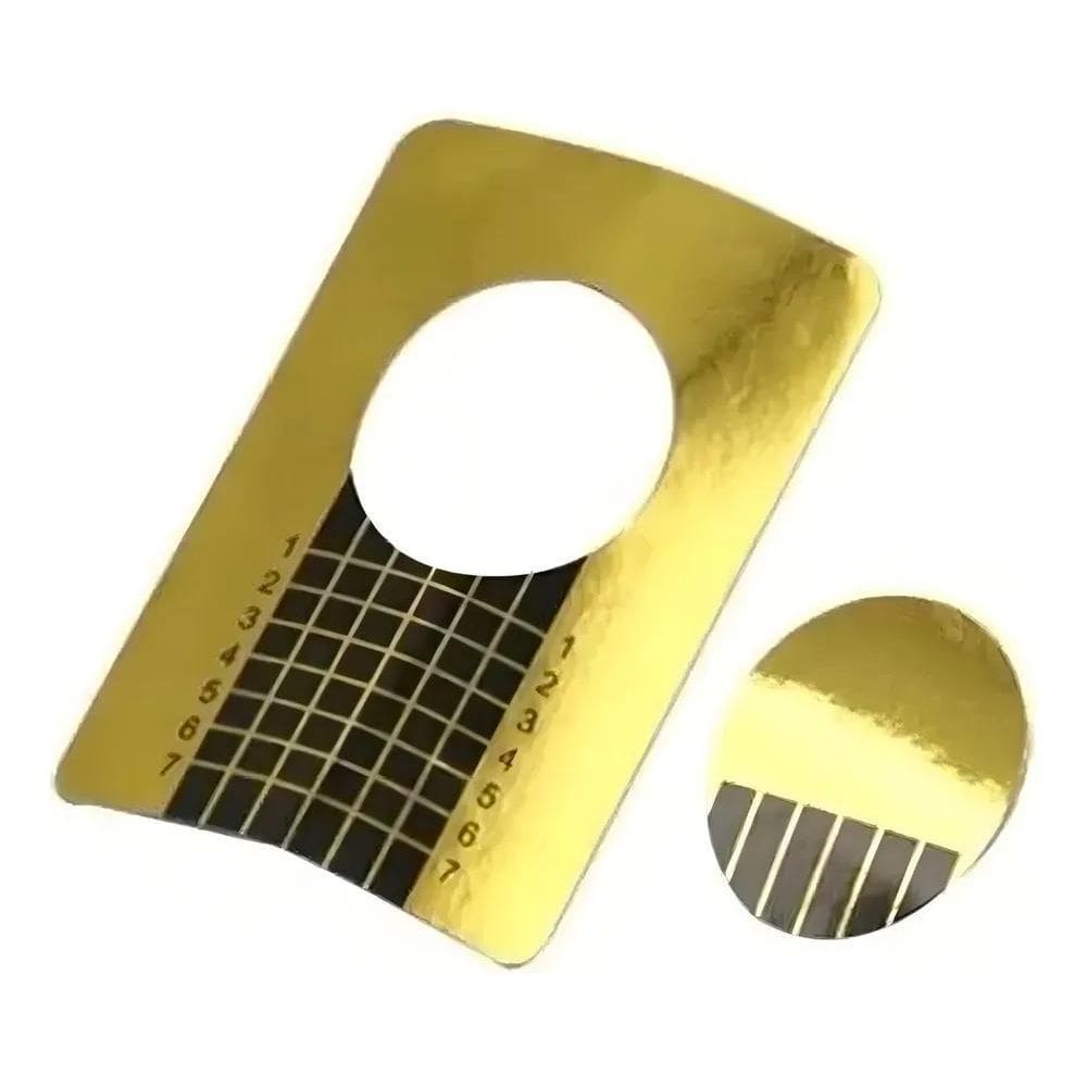 2X 100 Moldes Adesivos Papel Unhas Gel Porcelana Prof