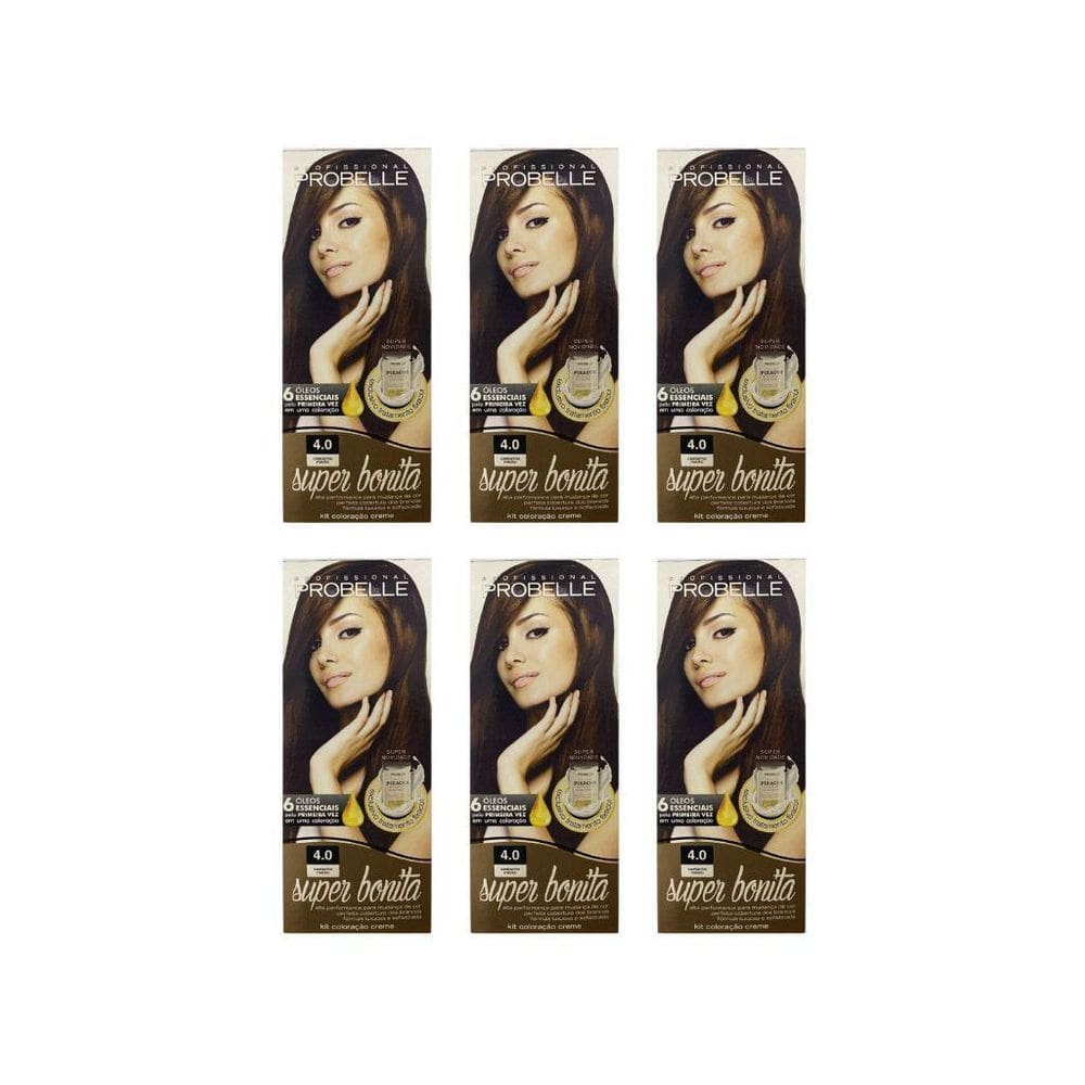 Coloraçao Probelle Super Bonita 4.0 Castanho Medio - 6Un