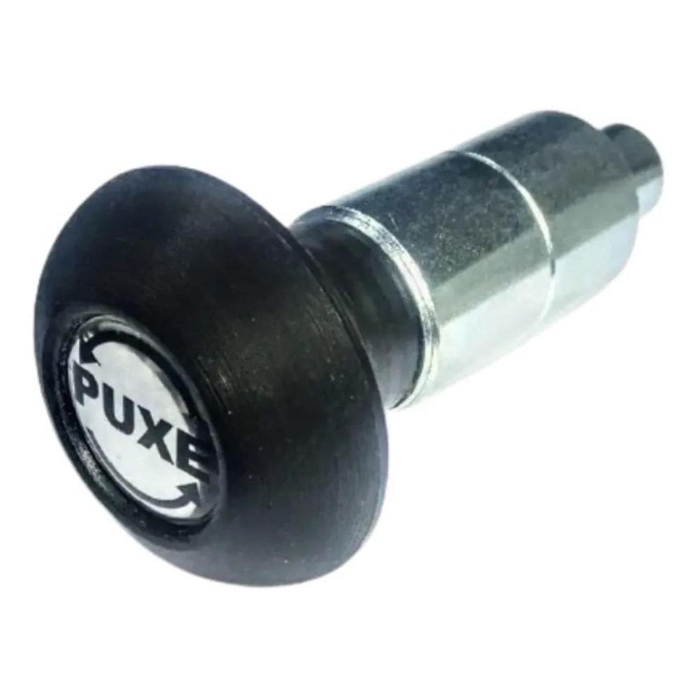 2X Puxador 2 Corpo Manipulo Redondo Preto Pino 14Mm