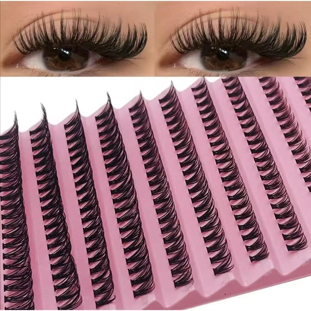 2X Kit Cílios Tufinhos Tufos Extensão De Pestanas 8-16M 30D