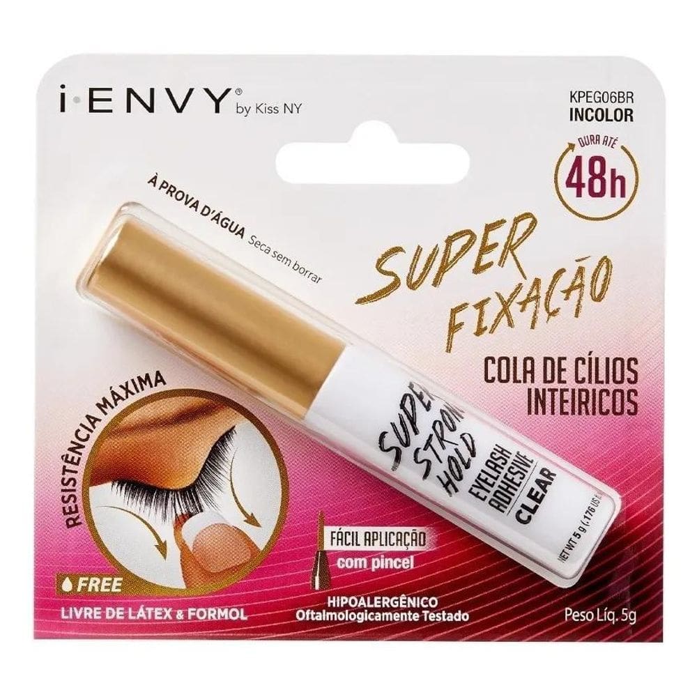 2X I-Envy By Kiss Ny Cola Para Cílios Postiços 48Hs Incolor