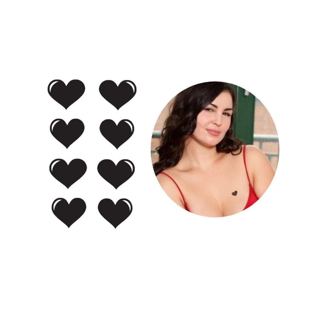 Tatuagens Temporárias Modelos Corações Detalhes Mensangem