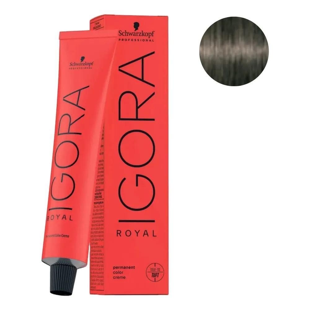 2X Coloração Igora Schwarzkopf Royal 6.1 Louro Escuro Cinza