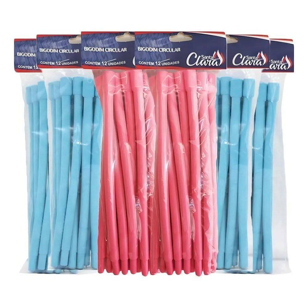 2X Bigodim Bigudinho Circular Nº2 Kit 72 Unidades Santa Clar
