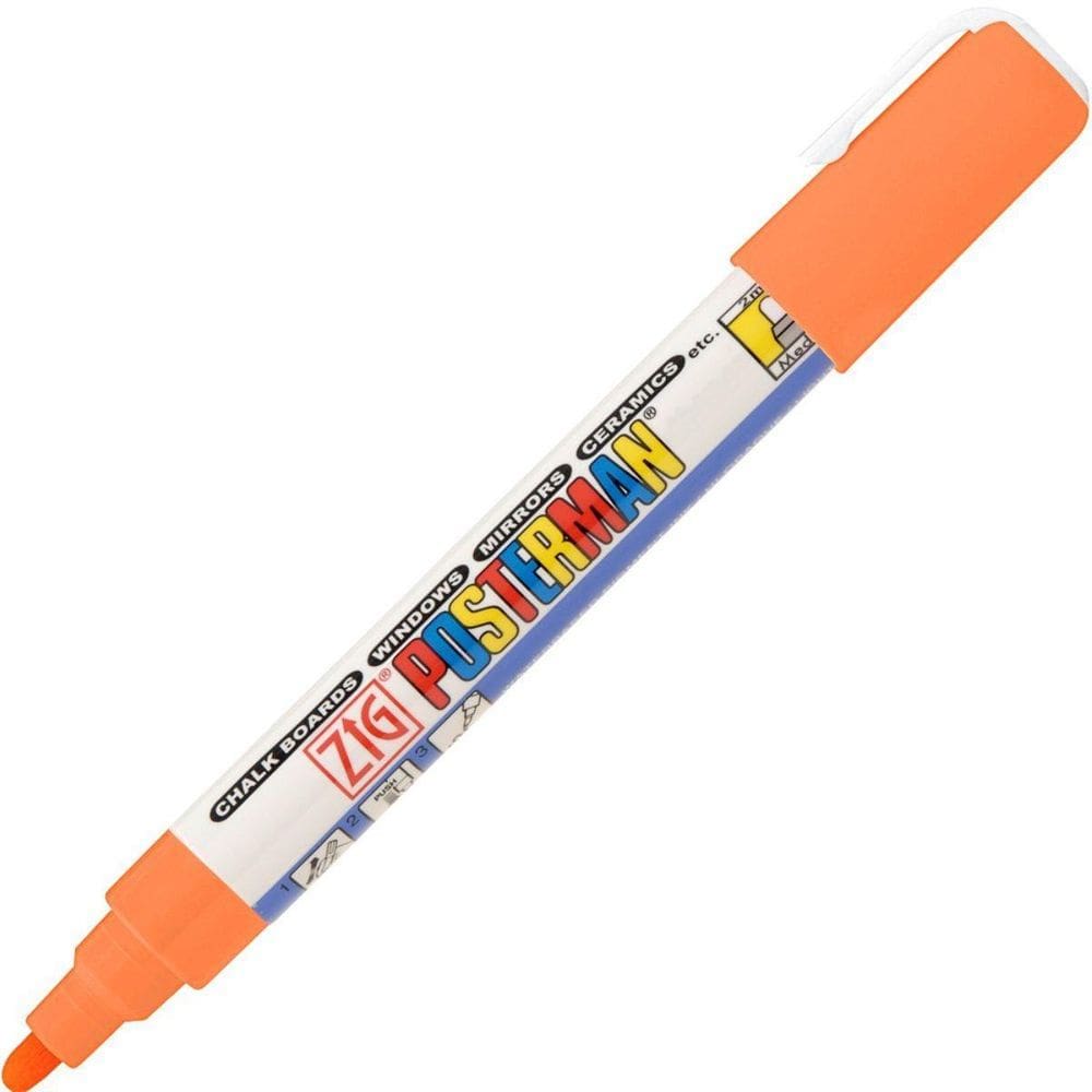 Caneta Marcador Zig Posterman Medium Pma-30 Fluor Orange